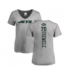Football Women's New York Jets #70 Kelechi Osemele Ash Backer T-Shirt