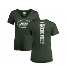 Football Women's New York Jets #82 Jamison Crowder Green Backer T-Shirt