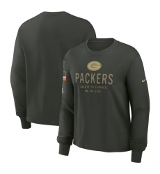 Men's Green Bay Packers Dark Green 2025 Salute to Service Sideline Dri-FIT Long Sleeve T-Shirt