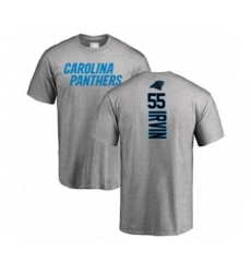 Football Carolina Panthers #55 Bruce Irvin Ash Backer T-Shirt