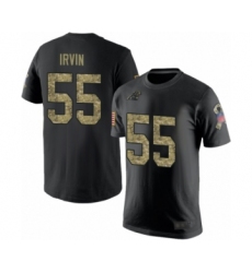 Football Men's Carolina Panthers #55 Bruce Irvin Black Camo Salute to Service T-Shirt