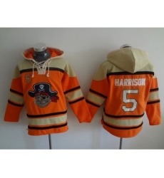 Men's Pittsburgh Pirates #5 Josh Harrison Orange MLB Baseball Hoodie