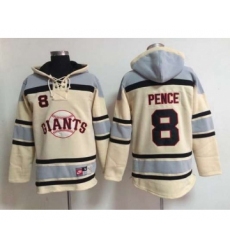 Men's San Francisco Giants #8 Hunter Pence Cream Hoodie
