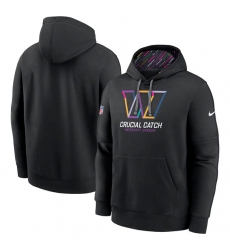 Men's Washington Commanders Black 2024 Crucial Catch Club Pullover Hoodie