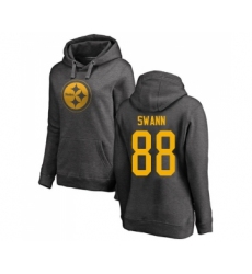 Football Women's Pittsburgh Steelers #88 Lynn Swann Ash One Color Pullover Hoodie