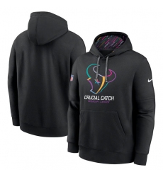 Men's Houston Texans Black 2024 Crucial Catch Club Pullover Hoodie