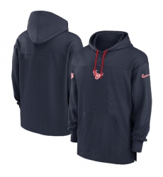 Men's Houston Texans Navy Performance Pullover Hoodie