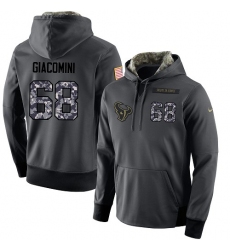 NFL Men's Nike Houston Texans #68 Breno Giacomini Stitched Black Anthracite Salute to Service Player Performance Hoodie