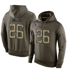 NFL Nike Houston Texans #26 Lamar Miller Green Salute To Service Men's Pullover Hoodie