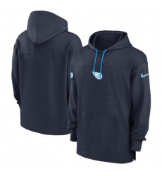 Men's Tennessee Titans Navy Performance Pullover Hoodie