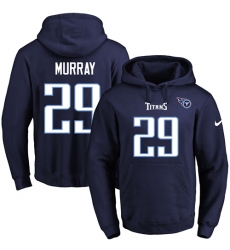 NFL Men's Nike Tennessee Titans #29 DeMarco Murray Navy Blue Name & Number Pullover Hoodie