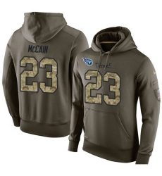 NFL Nike Tennessee Titans #23 Brice McCain Green Salute To Service Men's Pullover Hoodie