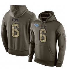 NFL Nike Tennessee Titans #6 Brett Kern Green Salute To Service Men's Pullover Hoodie