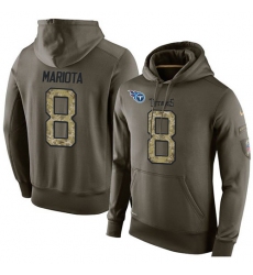 NFL Nike Tennessee Titans #8 Marcus Mariota Green Salute To Service Men's Pullover Hoodie