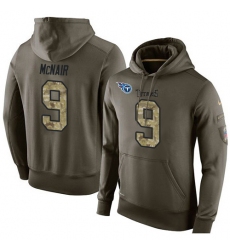 NFL Nike Tennessee Titans #9 Steve McNair Green Salute To Service Men's Pullover Hoodie