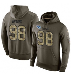 NFL Nike Tennessee Titans #98 Brian Orakpo Green Salute To Service Men's Pullover Hoodie