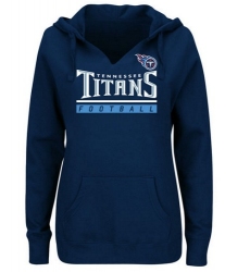 NFL Tennessee Titans Majestic Women's Self-Determination Pullover Hoodie - Navy