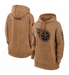 Women's Tennessee Titans Nike Brown 2023 Salute to Service Pullover Hoodie
