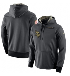 NFL Men's Minnesota Vikings Nike Anthracite Salute to Service Player Performance Hoodie