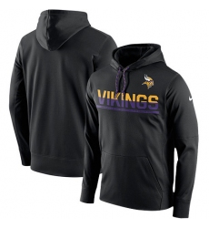 NFL Men's Minnesota Vikings Nike Black Sideline Circuit Pullover Performance Hoodie