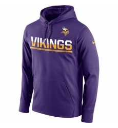 NFL Men's Minnesota Vikings Nike Purple Sideline Circuit Pullover Performance Hooded Sweatshirt