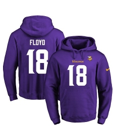 NFL Men's Nike Minnesota Vikings #18 Michael Floyd Purple Name & Number Pullover Hoodie