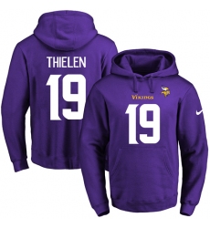 NFL Men's Nike Minnesota Vikings #19 Adam Thielen Purple Name & Number Pullover Hoodie