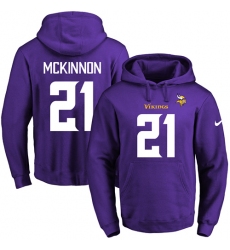 NFL Men's Nike Minnesota Vikings #21 Jerick McKinnon Purple Name & Number Pullover Hoodie