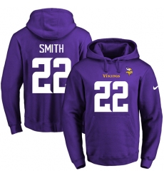 NFL Men's Nike Minnesota Vikings #22 Harrison Smith Purple Name & Number Pullover Hoodie