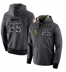 NFL Men's Nike Minnesota Vikings #25 Latavius Murray Stitched Black Anthracite Salute to Service Player Performance Hoodie