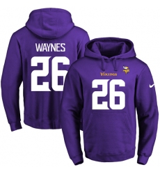 NFL Men's Nike Minnesota Vikings #26 Trae Waynes Purple Name & Number Pullover Hoodie