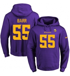 NFL Men's Nike Minnesota Vikings #55 Anthony Barr Purple(Gold No.) Name & Number Pullover Hoodie