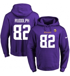 NFL Men's Nike Minnesota Vikings #82 Kyle Rudolph Purple Name & Number Pullover Hoodie