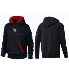 NFL Men's Nike Minnesota Vikings Authentic Logo Pullover Hoodie - Black/Red