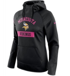 NFL Minnesota Vikings Nike Women's Breast Cancer Awareness Circuit Performance Pullover Hoodie - Black