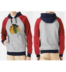 NHL Men's Chicago Blackhawks Big & Tall Logo Pullover Hoodie - Grey/Red