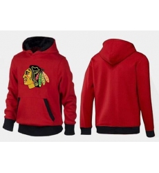 NHL Men's Chicago Blackhawks Big & Tall Logo Pullover Hoodie - Red/Black