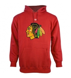 NHL Men's Chicago Blackhawks Old Time Hockey Big Logo with Crest Pullover Hoodie 