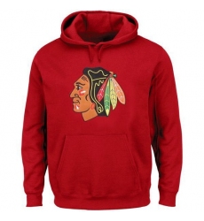 NHL Men's Chicago Blackhawks Rinkside Red Big & Tall Primary Logo Pullover Hoodie