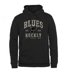 NHL Men's St. Louis Blues Black Camo Stack Pullover Hoodie