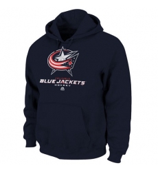 NHL Men's Columbus Blue Jackets Majestic Critical Victory VIII Fleece Hoodie - Navy Blue