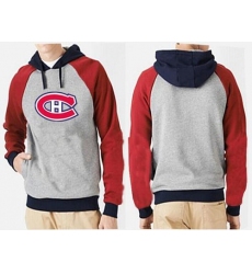 NHL Men's Montreal Canadiens Big & Tall Logo Hoodie - Grey/Red