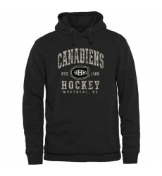 NHL Men's Montreal Canadiens Black Camo Stack Pullover Hoodie