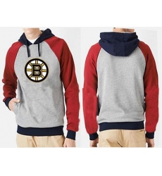 NHL Men's Boston Bruins Big & Tall Logo Hoodie - Grey/Red