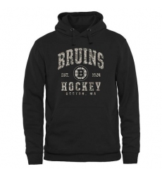 NHL Men's Boston Bruins Black Camo Stack Pullover Hoodie