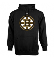 NHL Men's Boston Bruins Old Time Hockey Big Logo with Crest Pullover Hoodie - Black