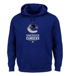 NHL Men's Vancouver Canucks Majestic Critical Victory VIII Fleece Hoodie - Blue