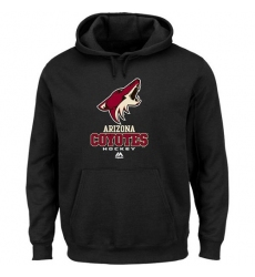 NHL Men's Arizona Coyotes Majestic Critical Victory VIII Fleece Hoodie - Black