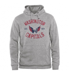 NHL Men's Washington Capitals Heritage Pullover Hoodie - Ash