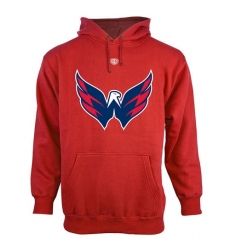 NHL Men's Washington Capitals Old Time Hockey Big Logo with Crest Pullover Hoodie - Red